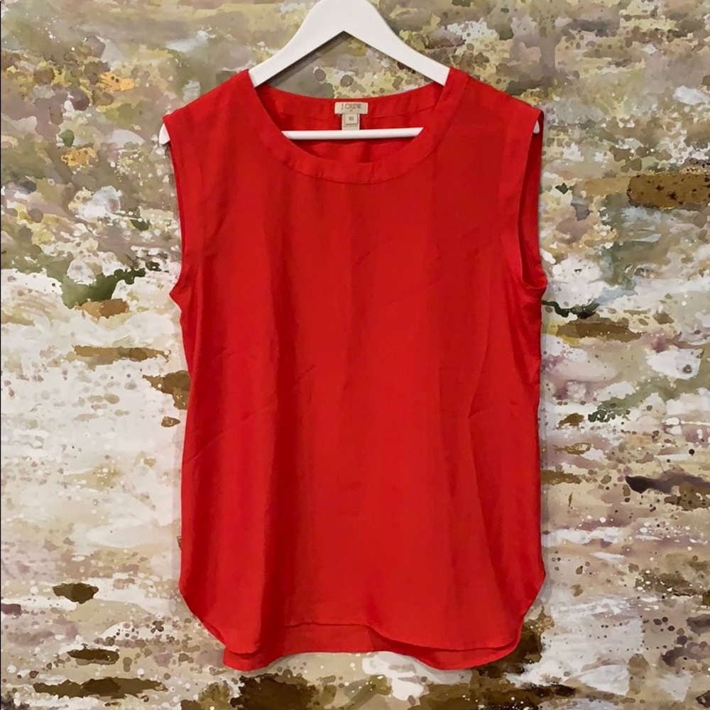Red J Crew top Size XS